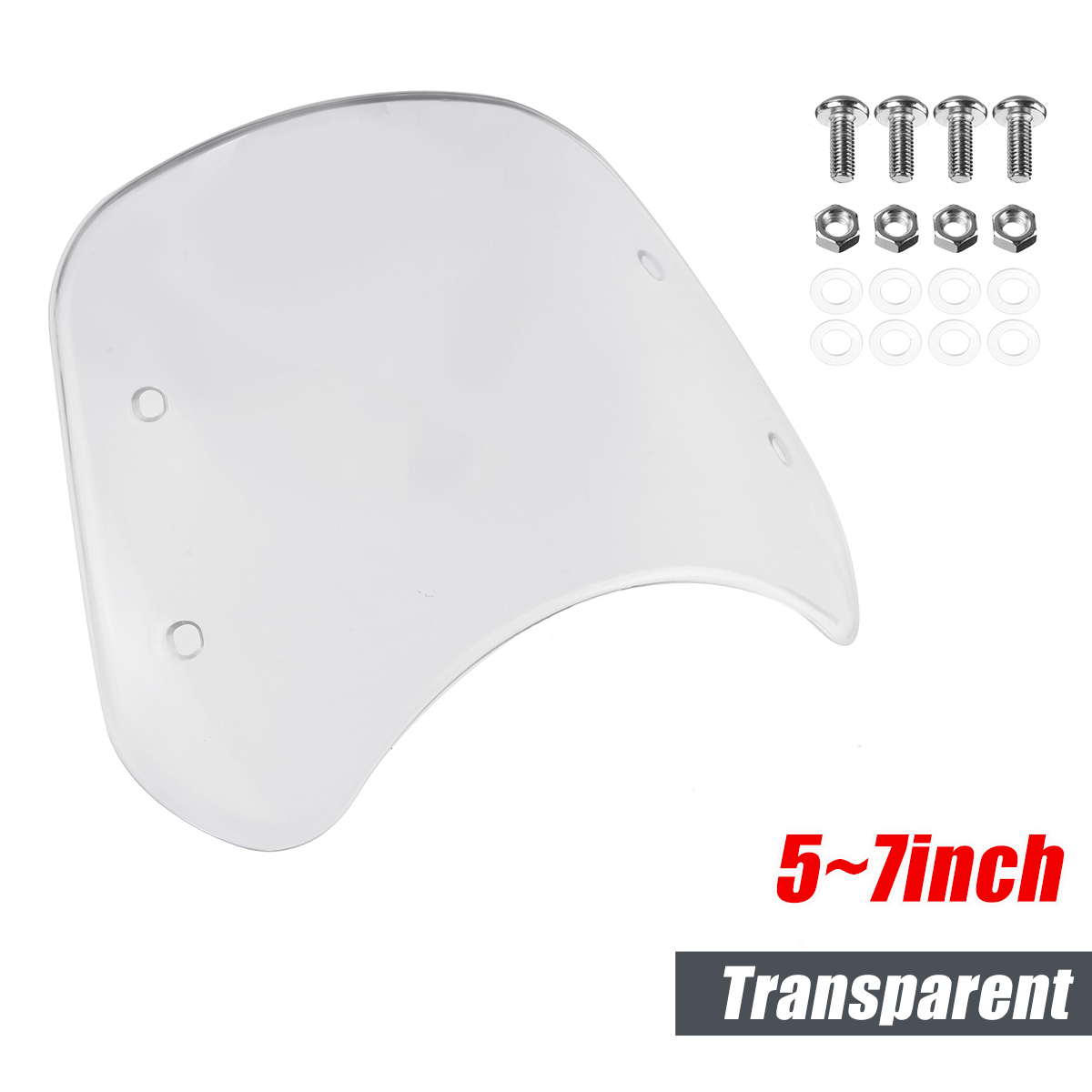 Motorcycle-Windshield-Wind-Deflector-57quot-Headlight-Windscreen-For-Honda-Yamaha-1766565