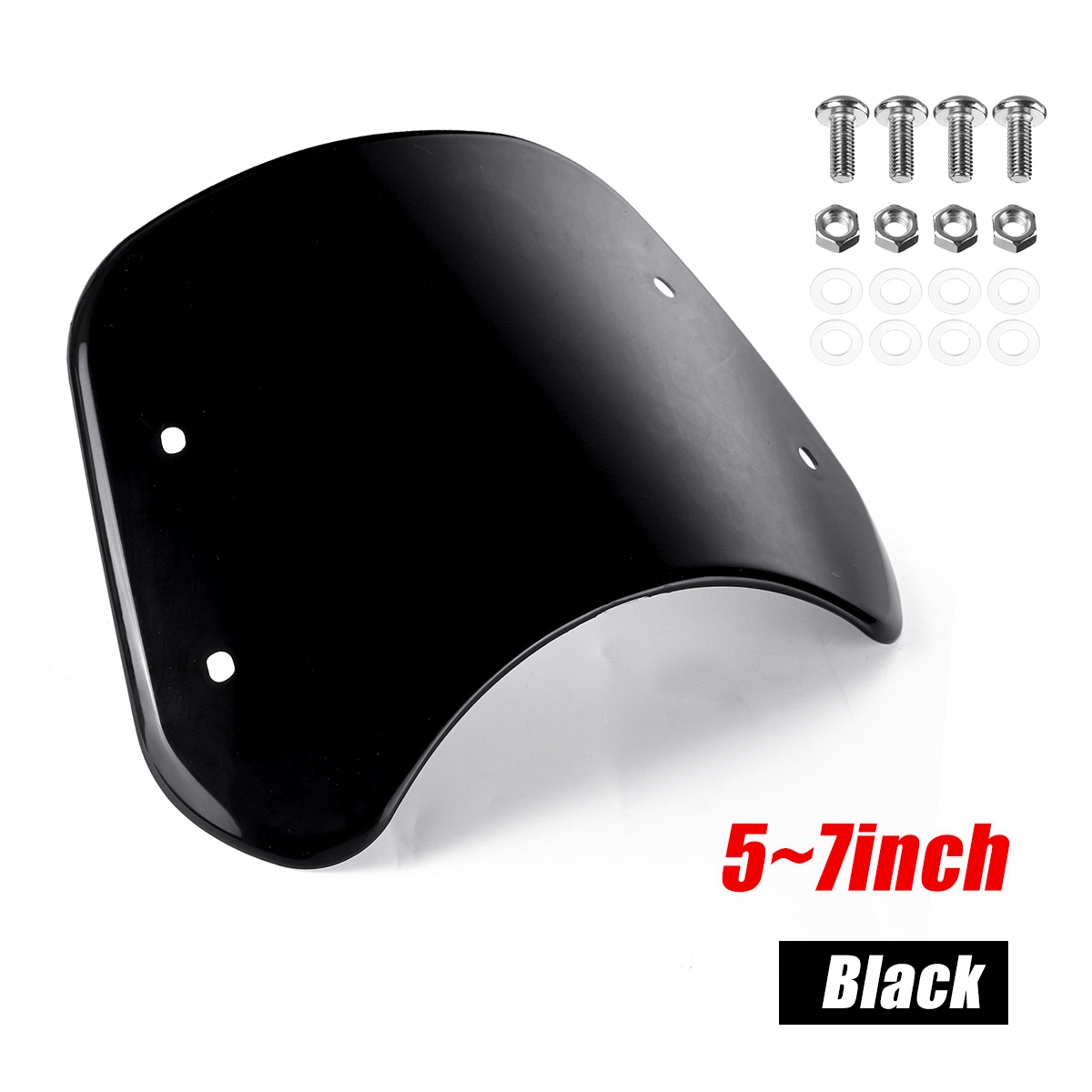 Motorcycle-Windshield-Wind-Deflector-57quot-Headlight-Windscreen-For-Honda-Yamaha-1766565