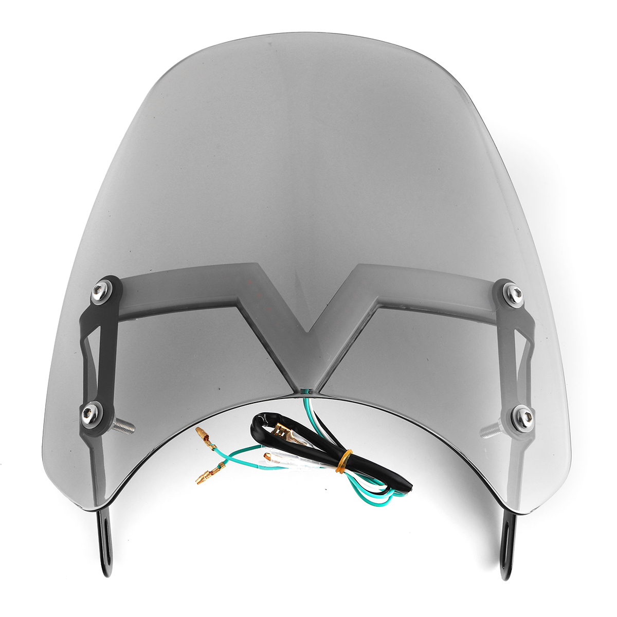 Universal-5-7-Smoke-Round-Headlight-Front-Fairing-Motorcycle-Windshield-Windscreen-With-LED-1718146