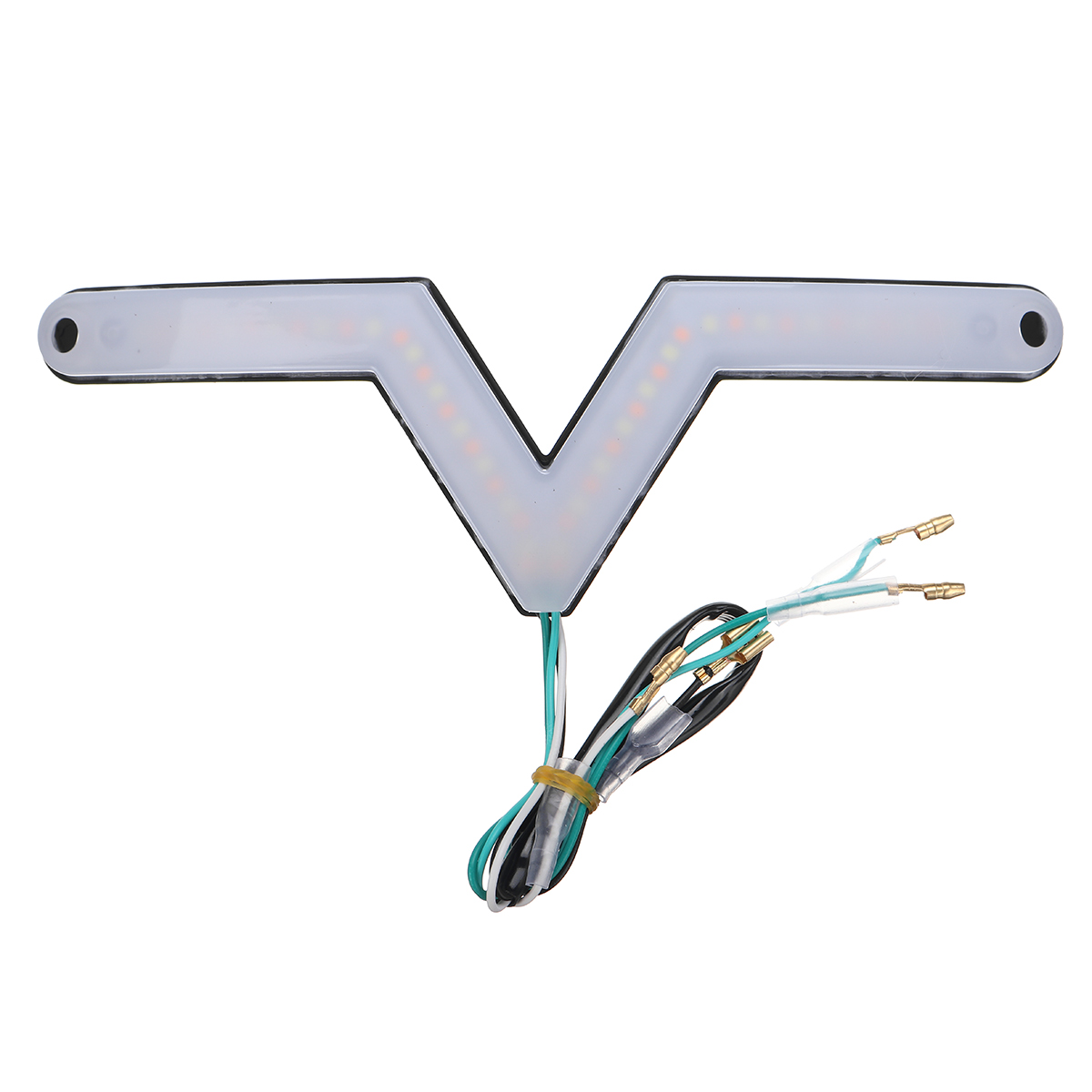 Universal-5-7quot-Black-Round-Headlight-Front-Fairing-Motorcycle-Windshield-Windscreen-With-LED-1718143