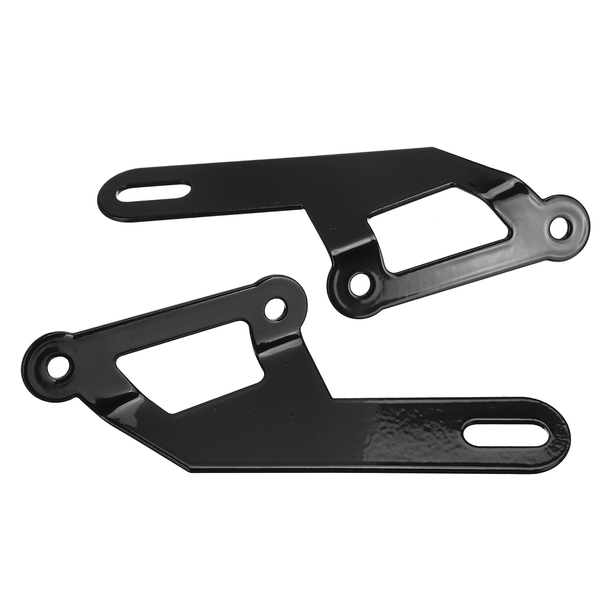 Universal-5-7quot-Black-Round-Headlight-Front-Fairing-Motorcycle-Windshield-Windscreen-With-LED-1718143