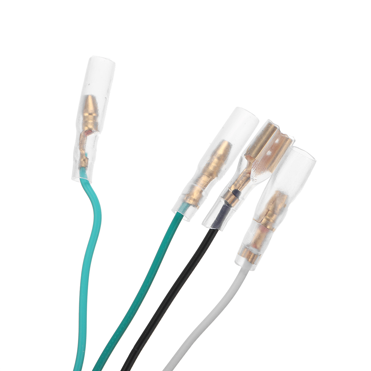 Universal-5-7quot-Black-Round-Headlight-Front-Fairing-Motorcycle-Windshield-Windscreen-With-LED-1718143