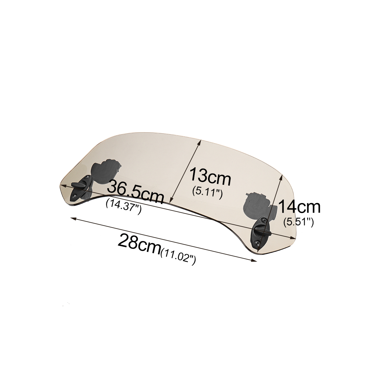 Universal-Adjustable-Clip-On-Brown-Windshield-Extension-Spoiler-Wind-Big-Windscreen-Deflector-For-Mo-1435561