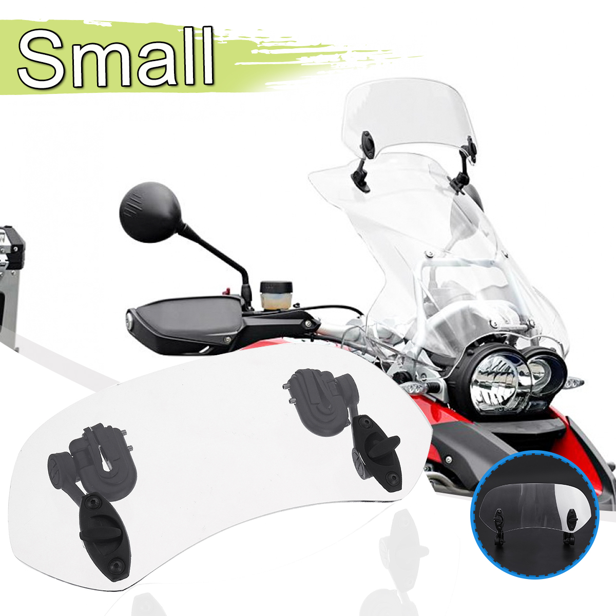 Universal-Adjustable-Clip-On-Transparent-Windshield-Extension-Spoiler-Wind-Small-Windscreen-Deflecto-1435563