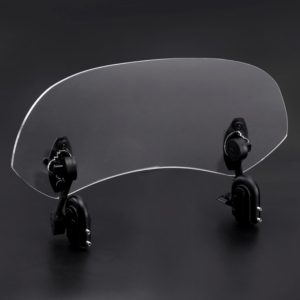 Universal-Adjustable-Clip-On-Transparent-Windshield-Extension-Spoiler-Wind-Small-Windscreen-Deflecto-1435563