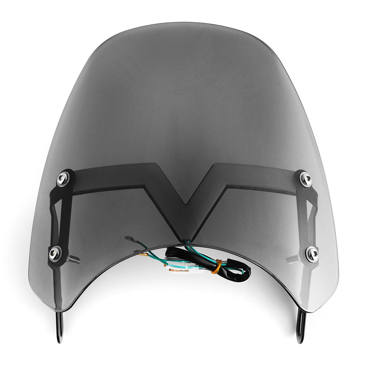 Universal-LED-Front-Fairing-Windshield-Motorcycle-Windscreen-Fitting-5quot-7quot-Round-Headlight-1718145
