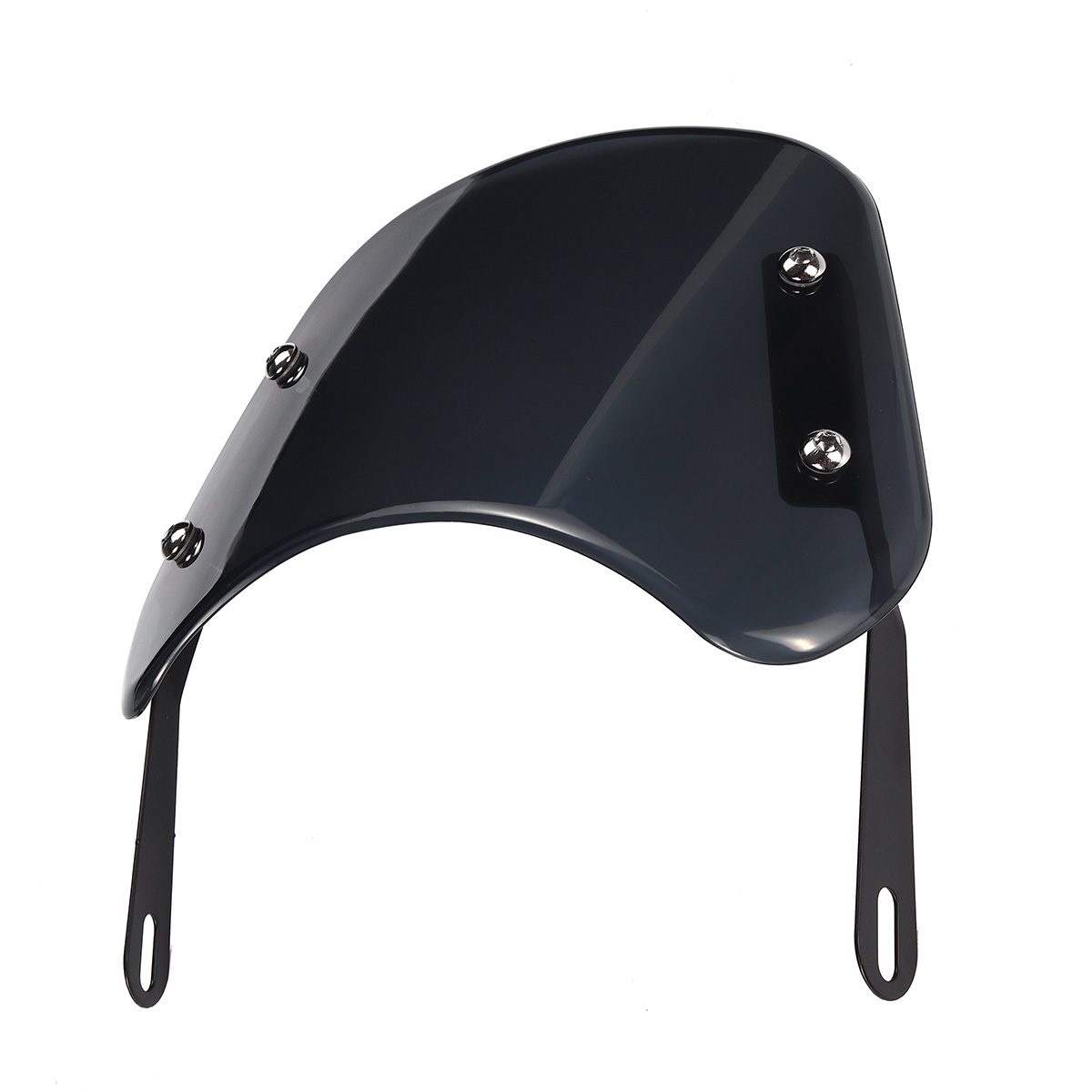 Universal-Motorcycle-Windshield-5-7quot-Windscreen-For-HondaYamahaKawasakiSuzuki-1735303