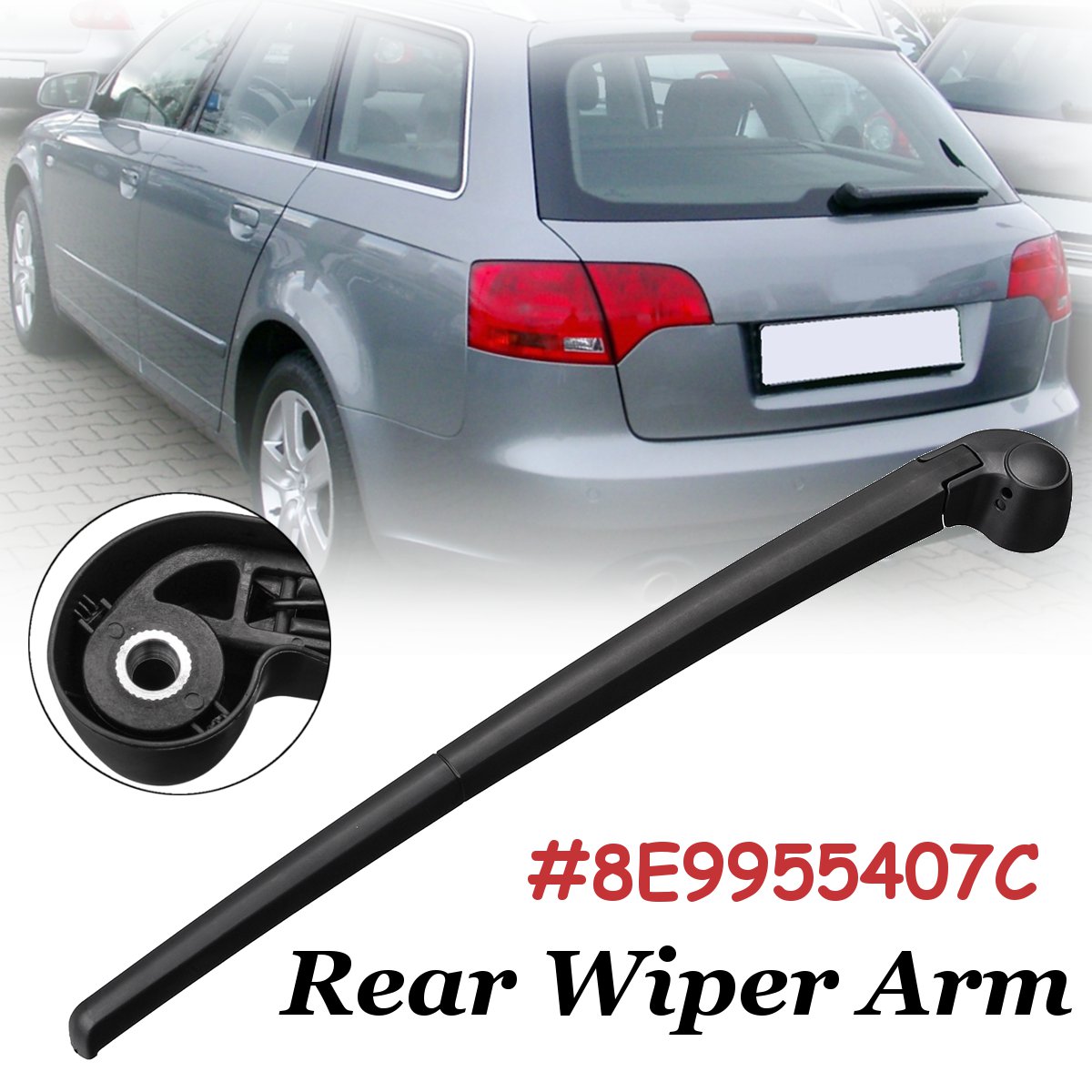 Black-Rear-Windshield-Wiper-Arm-For-Audi-A3-A4-8E9955407C-1664551