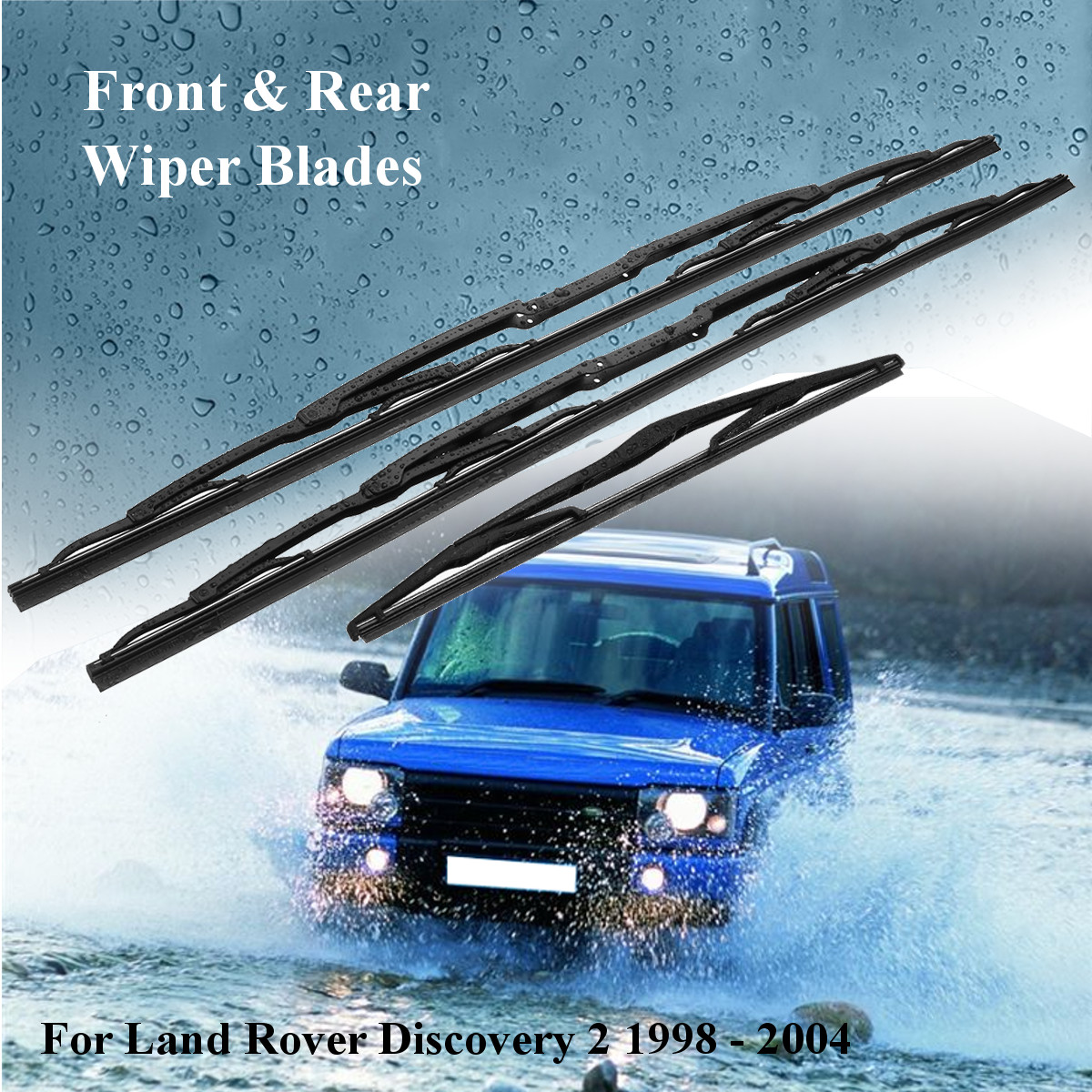 Front-and-Rear-Windscreen-Wiper-Blade-3pc-Set-for-Land-Rover-Discovery-2-V8-98-to-04-1302030