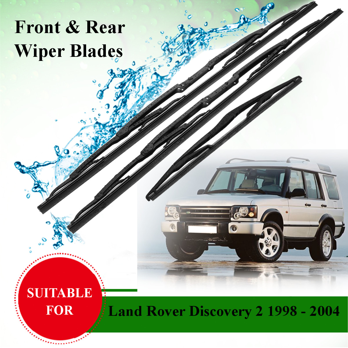 Front-and-Rear-Windscreen-Wiper-Blade-3pc-Set-for-Land-Rover-Discovery-2-V8-98-to-04-1302030