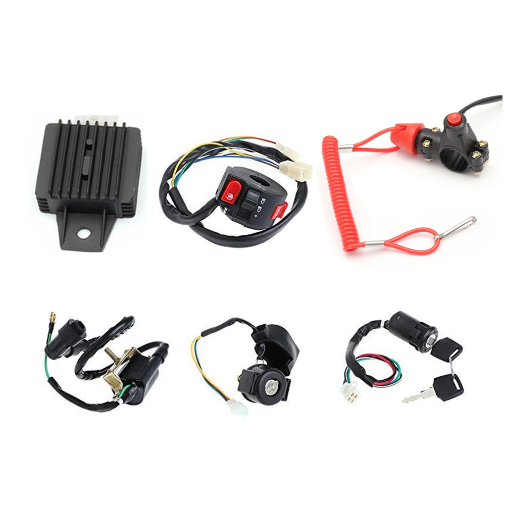 50cc-70cc-110cc-125cc-Wiring-Harness-Loom-Solenoid-Coil-Rectifier-CDI-For-ATV-Quad-Bike-Go-Kart-1132511