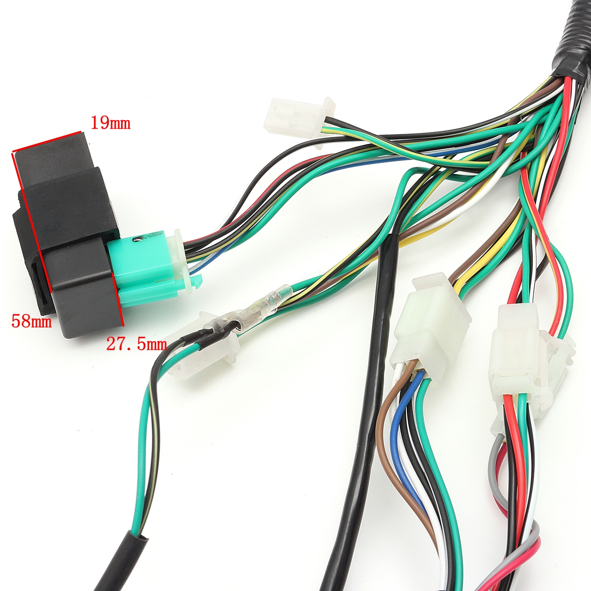 50cc-70cc-110cc-125cc-Wiring-Harness-Loom-Solenoid-Coil-Rectifier-CDI-For-ATV-Quad-Bike-Go-Kart-1132511